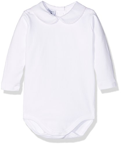 babidu Unisex Baby Body C.Polo Pique, Weiß (Weiß/Rosa), 3 Monate von BABIDU