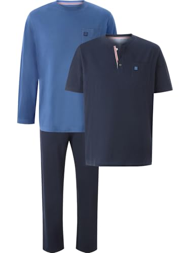 BABISTA Herren 3 TLG. Schlafanzug Santotelli dunkelblau, L - 52/54 von BABISTA