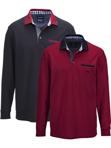 BABISTA Herren Doppelpack Langarm-Poloshirt Stiluno rot L - 52 von BABISTA