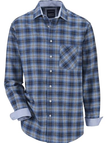 BABISTA Herren Flanellhemd Floreverti blau M - 39/40 von BABISTA