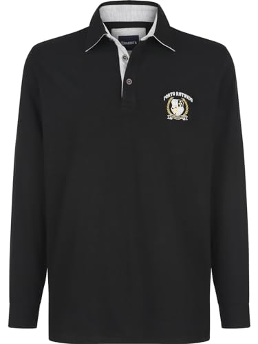 BABISTA Herren Langarm-Poloshirt Tessello schwarz, M - 48/50 von BABISTA