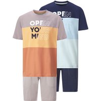 Doppelpack Schlafanzug VENELLA braun blau von BABISTA