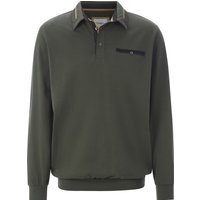 Langarm-Poloshirt DOROCASTI oliv von BABISTA
