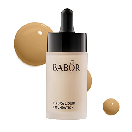 BABOR MAKE UP Hydra Liquid Foundation, flüssige Foundation mit mittlerer Deckkraft, für trockene Haut, enthält feuchtigkeitsspendendes Serum, 30 ml von BABOR