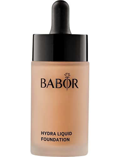 BABOR MAKE UP Hydra Liquid Foundation, flüssige Foundation mit mittlerer Deckkraft, für trockene Haut, enthält feuchtigkeitsspendendes Serum, 30 ml von BABOR