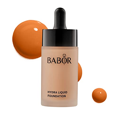 BABOR MAKE UP Hydra Liquid Foundation, flüssige Foundation mit mittlerer Deckkraft, für trockene Haut, enthält feuchtigkeitsspendendes Serum, 30 ml von BABOR