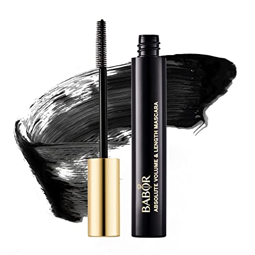 BABOR MAKE UP Absolute Volume Mascara black, Volumen-Wimperntusche für mehr Dichte, Fülle & Länge, Fake-Lash-Look, mit Silikon-Bürste, 10 ml von BABOR