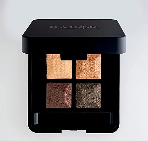 BABOR MAKE UP Eye Shadow Quattro, Vierer-Lidschatten Palette, aufeinander abgestimmte Nuancen, seidenmatt & glänzend, leicht verblendbar, 4 g von BABOR