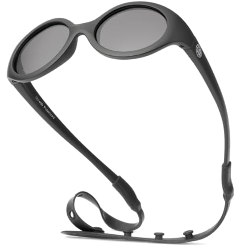 BABY SUNNIES Polarisiere Baby Sonnenbrille mit Band – Unzerbrechlich & Flexibel für Neugeborene & Kleinkinder 0–24 Monate – Ovales Design von BABY SUNNIES