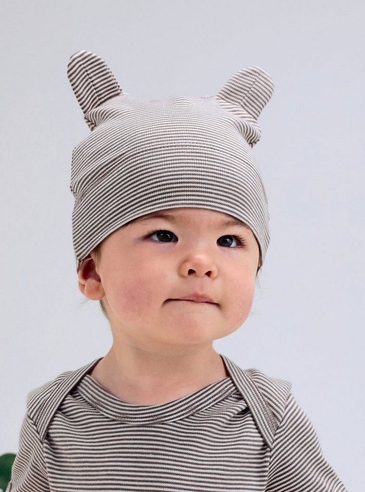 BABYBUGZ Strickmütze Baby Organic Mütze - Jungen / Mädchen Strickmütze mit zwei Ohren aus 100% Bio-Baumwolle von BABYBUGZ