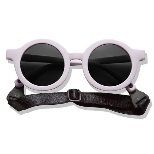 BABYMOCS KinderSonnenbrille 1,5-8 Jahre BIOPLASTIK & POLARISIERT I Runde Sonnenbrille Kinder Jungen & Mädchen BPA-frei I 100% UV SCHUTZ I Mit Band & biegsam I Schwedisches Design Sonnenbrille Kind von BABYMOCS