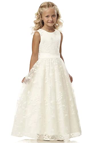 BABYONLINE D.R.E.S.S.® 2022Blumenmädchen Kleider Ohne Arm Spitze Kommunion Mädchen Prinzessin Partykleid Elfenbein 2~3 Jahre von BABYONLINE D.R.E.S.S.