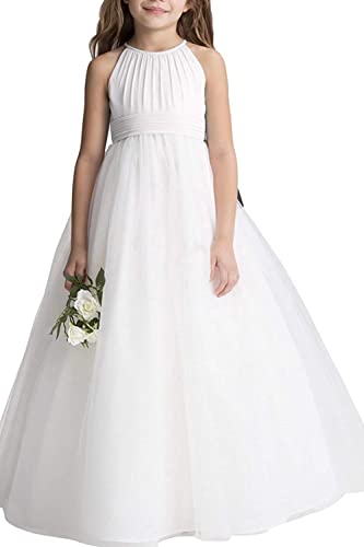 BABYONLINE D.R.E.S.S.® Elegant Brautjungfer Kleider für Mädchen Blumenmädchen Hochzeitskleid Festzug Erste Kommunionskleider Abendkleid Partykleid Elfenbein 2~3 Jahre von BABYONLINE D.R.E.S.S.