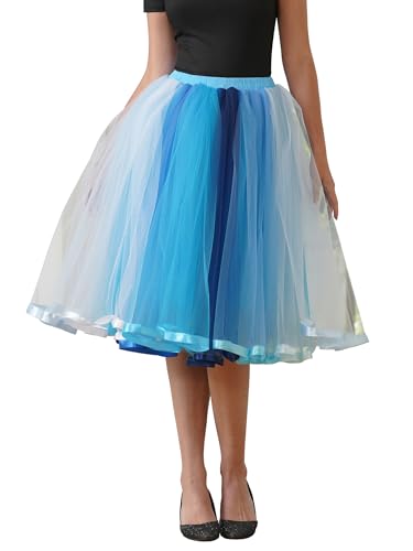 BABYONLINE D.R.E.S.S.® Neu Damen Kurz Retro Rock Hohe Taille Tutu Tüllrock Petticoat 50er Unterrock Tütü Crinoline Minirock Reifrock Kleid Tüll Underskirt von BABYONLINE D.R.E.S.S.