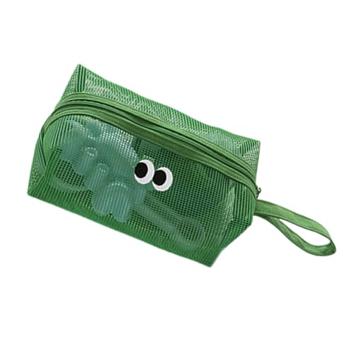 BABYVIVA Aufbewahrungstasche, niedliche Make-up-Tasche mit großen Augen, wasserdicht, Kulturbeutel, Kosmetiktasche, Pinsel, Lippenstift, Schreibwaren, Aufbewahrungsbox für Körperpflege, grün, As shown von BABYVIVA