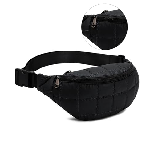 BABYVIVA Bauchtasche für Damen, Herren, kleine Umhängetasche, Hüfttasche mit verstellbarem Gurt, für Laufen, Wandern, Reisen, Sport, Schwarz , Reference picture information von BABYVIVA