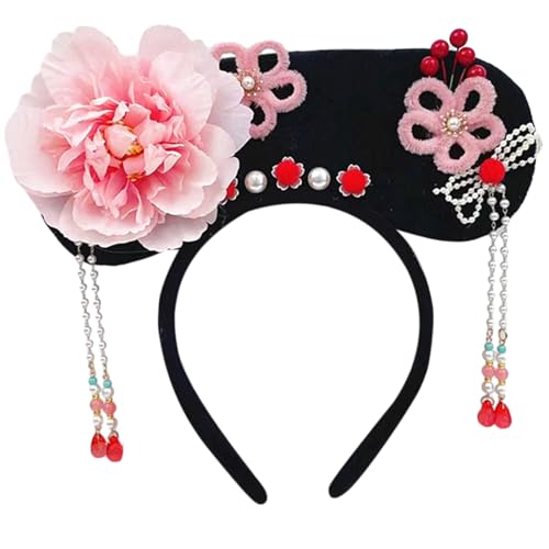 BABYVIVA Chinesische Prinzessinnen-Haarbänder, traditionelle Stirnbänder, Prinzessinnen-Kopfschmuck, Kostüm, chinesische Prinzessin, Qitou mit Blume von BABYVIVA