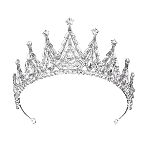 BABYVIVA Elegantes Haarband für Hochzeiten, Haarschmuck, zartes Haarband, Kristallkronen, Diamant-Intarsien-Tiara für formelle Zusammenkünfte, As shown in the picture, Zinklegierung von BABYVIVA