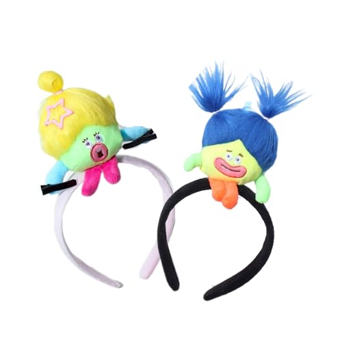 BABYVIVA Haarband, 2 Stück, einzigartige Cartoon-Haarbänder, niedliches Haarband, Haarschlaufe, modischer Kopfschmuck für Damen, Haar-Accessoires, tägliche Verabredungen von BABYVIVA