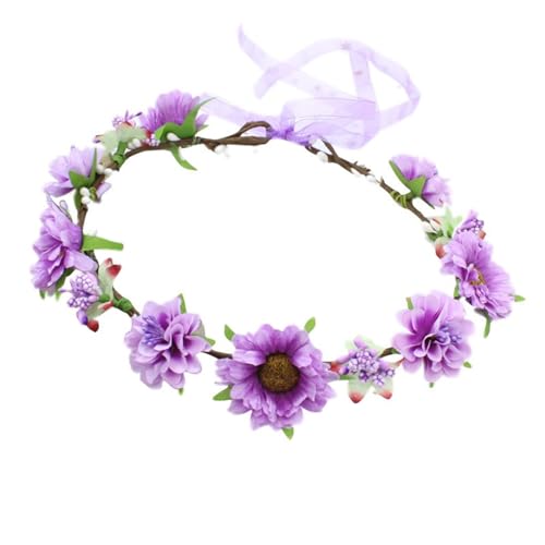 BABYVIVA Haarband Blumenkranz Blumenkrone Stirnbänder Braut Haarschmuck Haarband für Frauen Hochzeit Party Zeremonie Festival von BABYVIVA