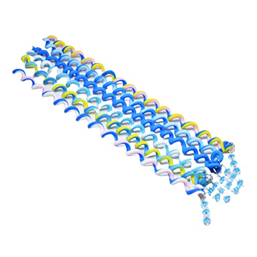 BABYVIVA Haarring, bunte Haargummis, lange Handyschnur, geflochtene Zöpfe, modisch, gelockt, Haardekoration, Zubehör, 6 Stück von BABYVIVA