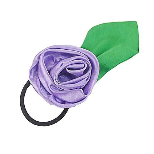 BABYVIVA Haarring, handgefertigt, Rosenblüte, elastische Bänder für Frauen und Mädchen, elastische Blumen-Haarbänder, Pferdeschwanz-Halter für Frauen und Teenager von BABYVIVA