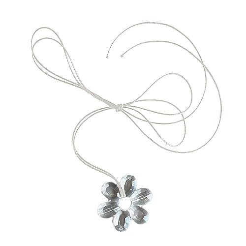 BABYVIVA Halsketten für Damen, Kunstharz, Blumen-Anhänger, Charm-Halskette, verstellbare Halskette, modisches Chokerkette, Statement-Stücke, Damen-Schmuck, Geschenk, Flowers 72cm, Harz von BABYVIVA