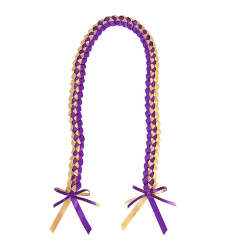 BABYVIVA Halsketten für Damen, doppellagig, mit Blumenkranz, geflochtene Anhängerschnur, helle Farbe, doppellagiger Bandanhänger, terylene, Terylen von BABYVIVA