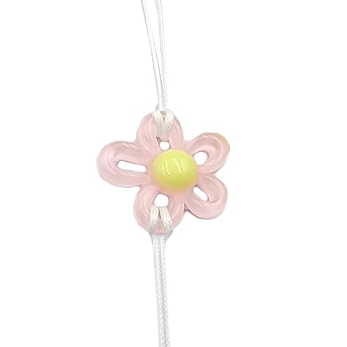 BABYVIVA Halsketten für Damen, hohler Blumenanhänger, doppellagig, Schnürung, Halsband, Halskette, Schlüsselbeinkette, Sommer-Nackenband, Party-Schmuck, X2.9 3.1 cm, Harz von BABYVIVA