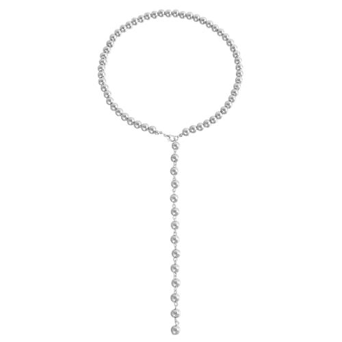 BABYVIVA Halsketten für Damen, modische Perlenkette mit Anhänger für Frauen, stilvoller und schicker Schmuck, Halsband, verstellbare Länge, Metall von BABYVIVA