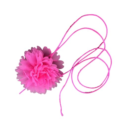 BABYVIVA Halsketten für Damen, stilvolle Rosenblüten-Halskette, Simulationsblumen-Halskette, für Damen und Mädchen, Schlüsselbeinkette, auffälliges Choker-Accessoire, 10 cm, Stoff von BABYVIVA