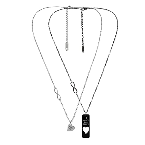 BABYVIVA Halsketten für Frauen, 2023, europäische und amerikanische Edelstahl-Liebeskarte, quadratisch, Paar-Halsketten, passende Schlüsselbeinkette für Männer und Frauen, As shown in the figure, von BABYVIVA