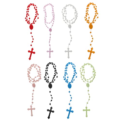 BABYVIVA Halsketten für Frauen, 8 Farben, Kunststoff, nachtleuchtende Halskette, Rosenkranz, Perlen, leuchtende Halskette, Katholizismus, Gebet, religiöser Schmuck für den täglichen Gebrauch, other, von BABYVIVA