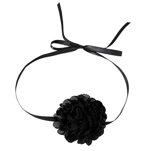 BABYVIVA Halsketten für Frauen, Blumenriemen, Choker, Blumen-Krawatte, Halsketten, Stoff, künstliche Blume, Choker, Stoff-Zubehör für Frauen und Mädchen, Total length about 125cm flower size, Stoff von BABYVIVA