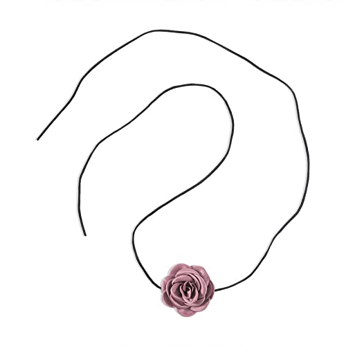 BABYVIVA Halsketten für Frauen, Elegante Samt Blume Choker Halskette - Handgemachte Rose Kragen Halskette für Frauen Mädchen Perfekt für Hochzeit und Party, As shown in the figure, Stoff von BABYVIVA