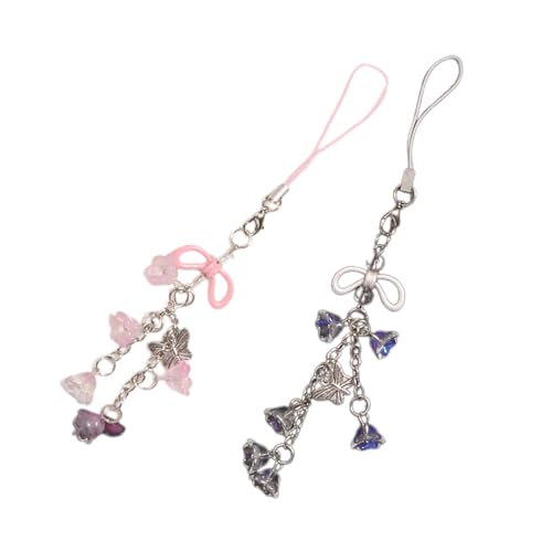 BABYVIVA Halsketten für Frauen, Handykette, einzigartiger Schlüsselanhänger, Maiglöckchen, Handy-Anhänger, perfektes Geschenk für Modepersonen, 16.2 cm, Acryl von BABYVIVA
