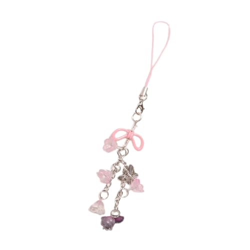 BABYVIVA Halsketten für Frauen, Handykette, einzigartiger Schlüsselanhänger, Maiglöckchen, Handy-Anhänger, perfektes Geschenk für Modepersonen, 16.2 cm, Acryl von BABYVIVA