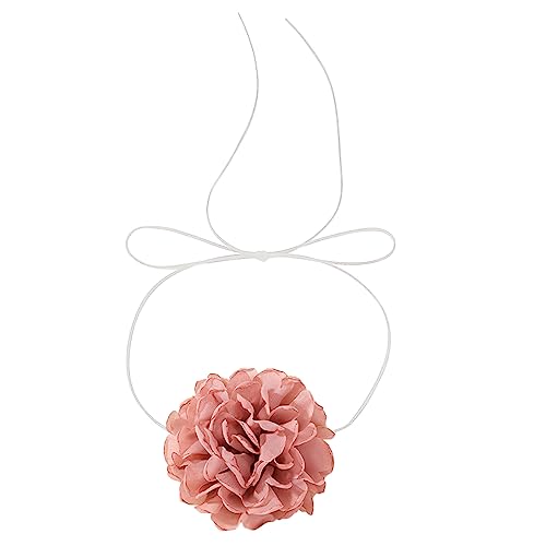 BABYVIVA Halsketten für Frauen, Pfingstrose, Blumenband, Choker, Blume, Krawatte, Halsketten, Stoff, künstliche Pfingstrose, Blumenhalsband, Stoffzubehör für Frauen und Mädchen, As shown in the von BABYVIVA