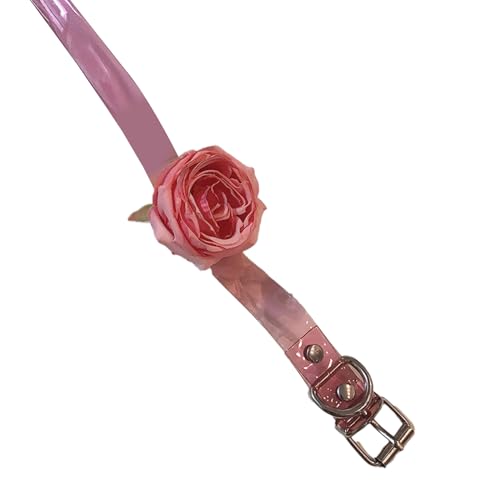 BABYVIVA Halsketten für Frauen, Vintage-Stil, große Rosen-Blume, Choker-Halskette für Frauen, übertriebene Schlüsselbeinkette, koreanische Mode-Kette, Y2K-Schmuck, 30 cm, Kunststoff von BABYVIVA