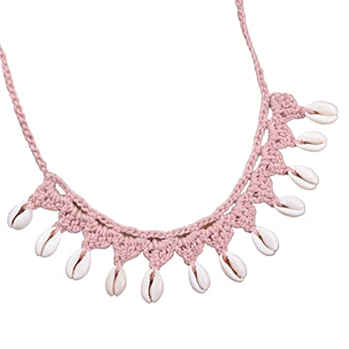 BABYVIVA Halsketten für Frauen, böhmische Muschel-Halsketten für Frauen und Mädchen, handgefertigt, gewebte Seilkette, Choker, Sommer, Strand, Perlen, Schmuck, Geschenk, As shown in the figure, von BABYVIVA