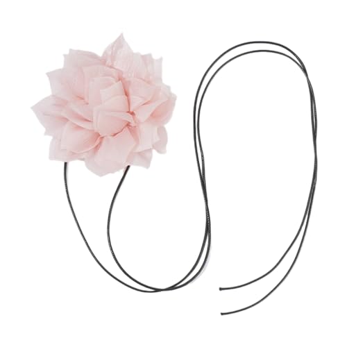 BABYVIVA Halsketten für Frauen, einzigartige handgefertigte florale Choker-Halskette, exquisite Kragenkette mit Blume, Vintage-Stil, Stoffkragen für Frauen und Mädchen, 12 cm, Stoff von BABYVIVA