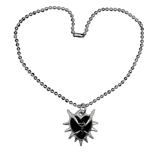 BABYVIVA Halsketten für Frauen, elegante Halskette in Liebesform, Dornherz-Anhänger, Schlüsselbeinkette, stilvolles Schlüsselbein-Kette, Accessoire für Frauen und Mädchen, 61 cm, Metall von BABYVIVA