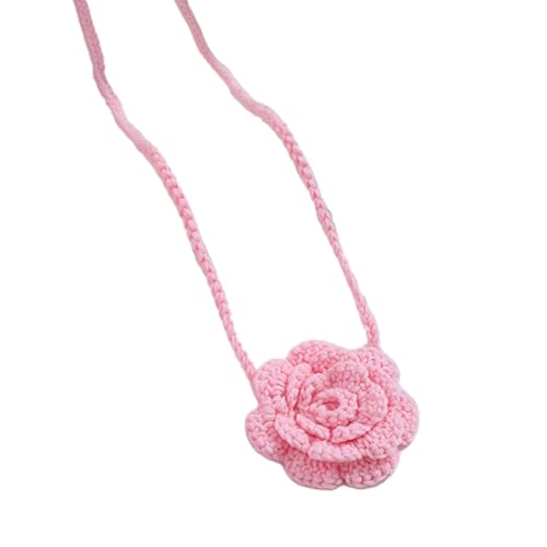 BABYVIVA Halsketten für Frauen, handgefertigte Blumen-Halskette, einzigartige gewebte Halskette, modische Blume, geflochtene Halskette, Seil-Halskette, Geschenk für Frauen und Mädchen, As shown in the von BABYVIVA