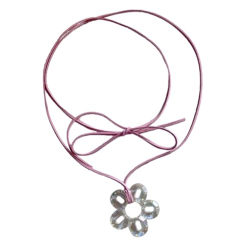 BABYVIVA Halsketten für Frauen, hohle Blumen-Halskette, weibliches Temperament, Nische, Samt, Seil, Schlüsselbeinkette, koreanische Studenten, verstellbare Kette, Schmuck, As shown in the figure, von BABYVIVA