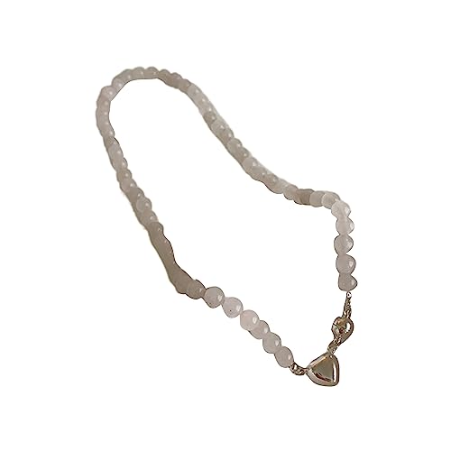 BABYVIVA Halsketten für Frauen, magnetische Herz-Halskette, Perlenkette, Choker, Katzenauge, Stein, Charm-Halskette, modischer Halsschmuck, Geschenk für Frauen, As shown in the figure, Katzenauge von BABYVIVA