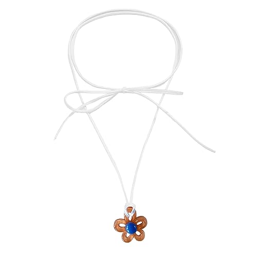 BABYVIVA Halsketten für Frauen, modische Halskette mit Blumen-Anhänger für Frauen, Freundin, trendige Schlüsselbeinkette, Sommer-Choker, Urlaub, Party, Schmuck, Geschenk, As shown in the figure, von BABYVIVA