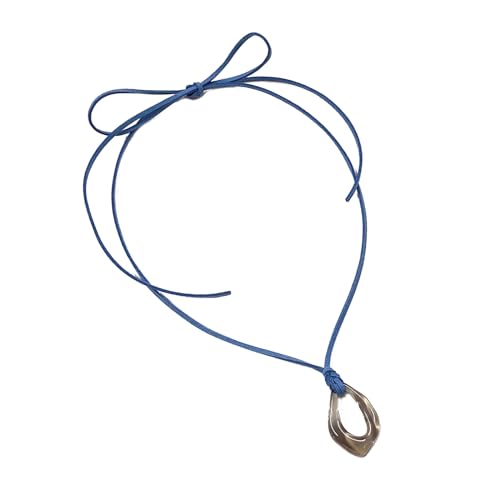 BABYVIVA Halsketten für Frauen, modische Halskette mit klarem Acryl-Anhänger, kreisförmiger Charm-Halskette, verstellbare Länge, Samt, Kordel, Choker-Ornament, As shown in the figure, Flanell Acryl von BABYVIVA