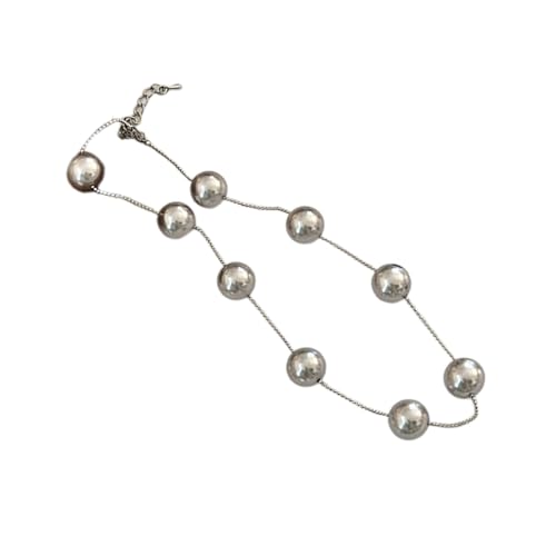 BABYVIVA Halsketten für Frauen, modische Perlen-Halskette, exquisite Perlen-Halskette für Frauen und Mädchen, handgefertigt, Schlüsselbeinkette, Schmuckanhänger, 40 cm, Imitationsperle von BABYVIVA