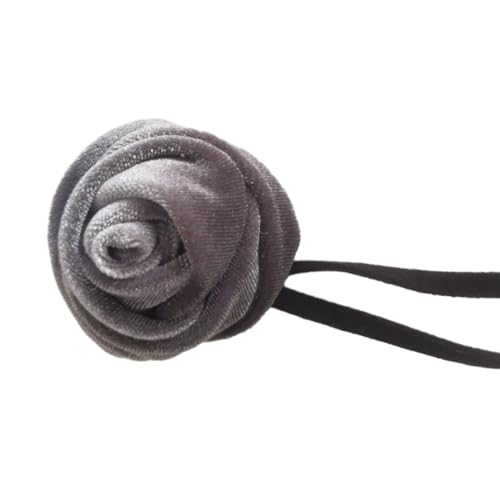 BABYVIVA Halsketten für Frauen, sexy große Rose, Schlüsselbeinkette, Halskette, Hochzeit, Braut, sexy, verstellbar, Choker, Bankett, Party, Schmuck-Accessoire, 120 cm, Stoff von BABYVIVA