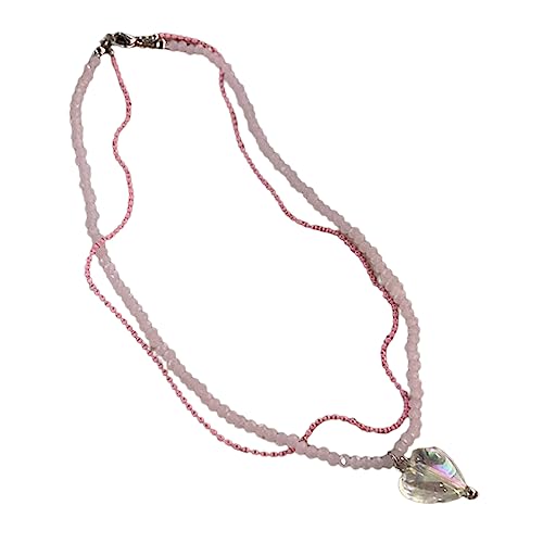 BABYVIVA Halsketten für Frauen, süße Herz-Anhänger, Halskette, koreanische Perlen, Choker, böhmische Schleife, kurze Halsketten, ästhetischer Schmuck, Frauengeschenk, As shown in the figure, von BABYVIVA